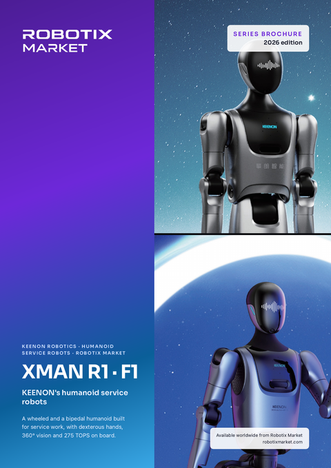 Robot humanoide Keenon XMAN-F1 – Folleto del producto